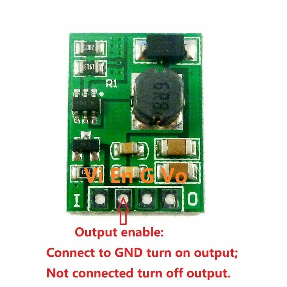 DDEN12MA with Enable ON/OFF DC-DC 3V 3.3V 3.7V 4.2V 5V to 5V 6V 9V 12V Step-up