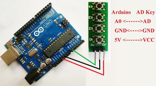 KC11B04 AD Keypad 4 button keyboard ADC Analog AD Keyboard Accessory Board Matrix