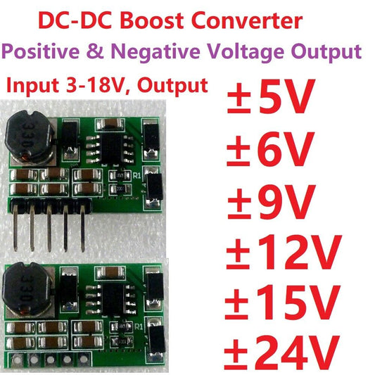 DD1718PA +-5V 6V 9V 12V 15V 24V Positive & Negative Dual DC DC Step-up Boost Converter