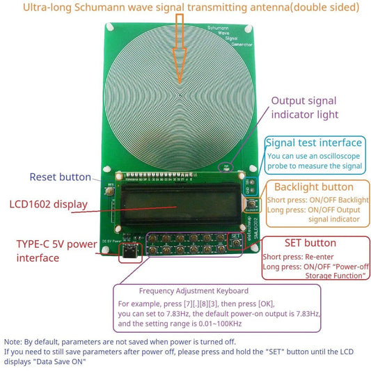 SMLDC02 NEW! Adjustable 0.01HZ~100KHZ 7.83Hz Schumann Resonance Ultra-low Frequency Puls