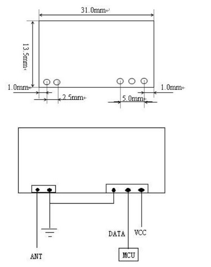315MHz RF Receiver Super-heterodyne Wireless Module -114dBm