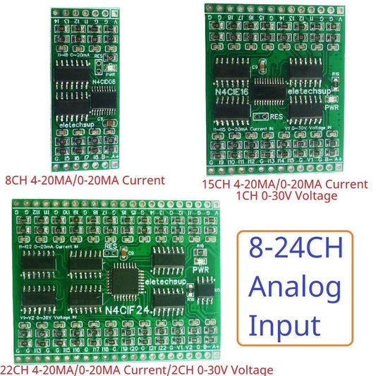 N4CID08 N4CIE16 N4CIF24 DC5V8-24AI Current Voltage Analog Collector RS485 Industrial Measurement Sensing