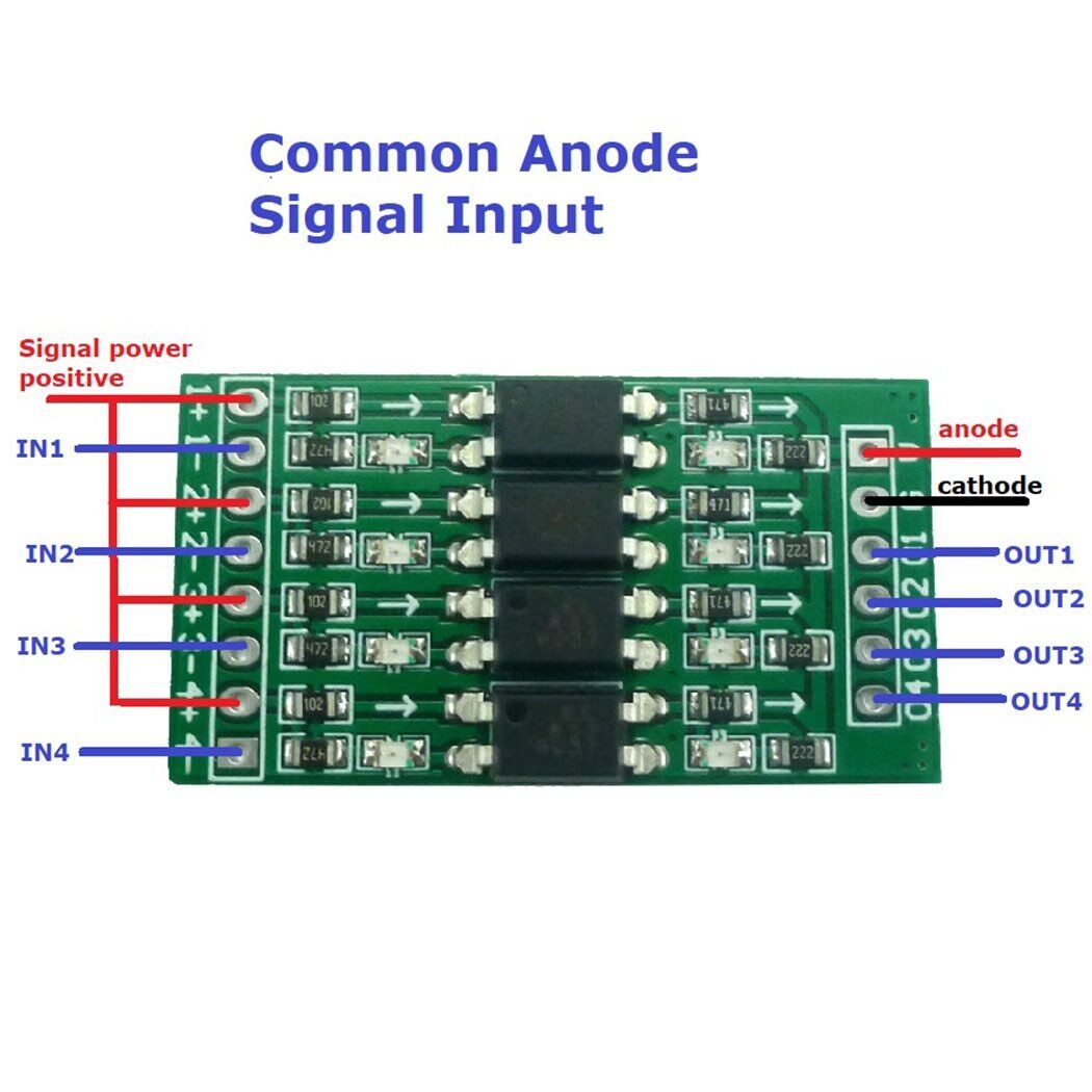 OP71A04 4 CH 12V to 3.3V Digital Logic Level Conversion Photoelectric Isolation