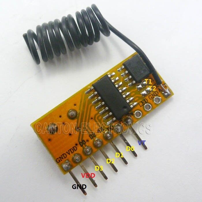 CE006 TB195 5~12V TX + 5V RX 433MHz PT2262 for Arduino Decoder RF Wireless Link Kit