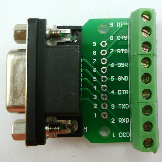 TB226 DB9 D-SUB DE9 Female Adapter to 9 Pin Board RS232 UART Terminal Breakout Board
