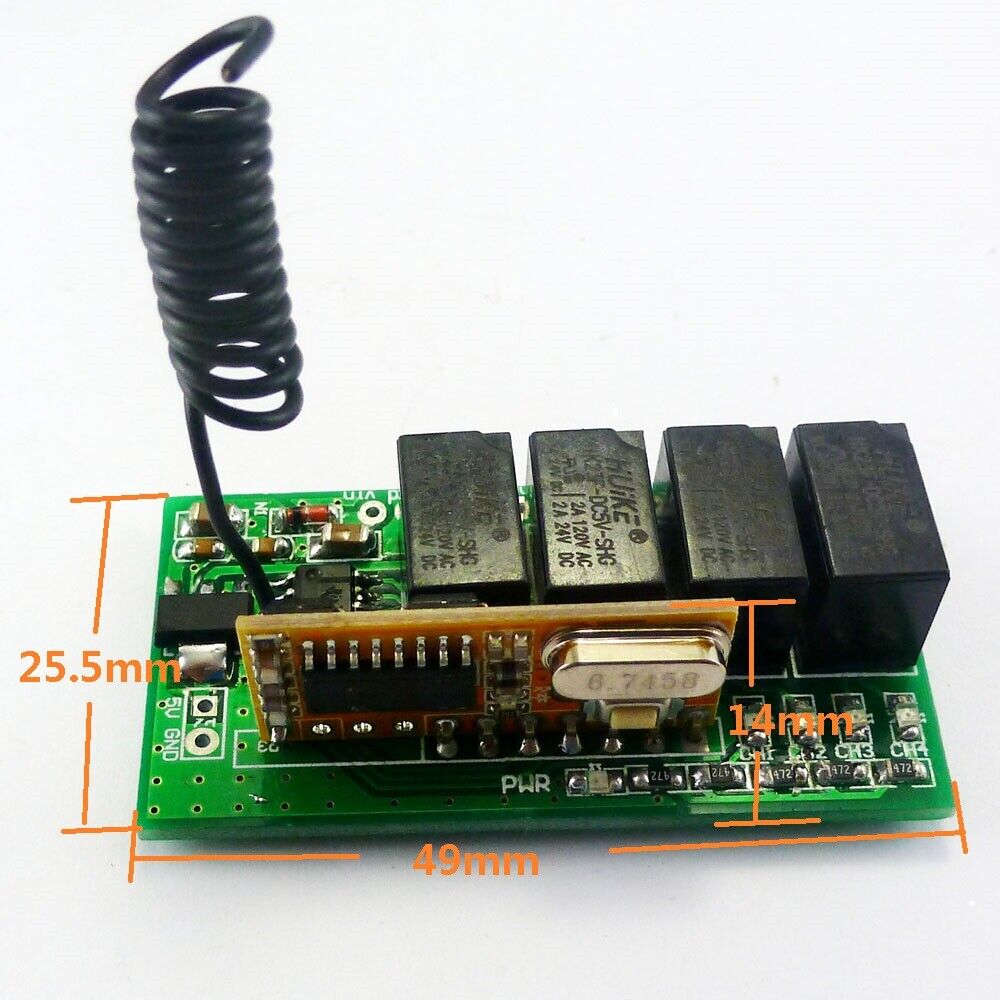 Mini DC 5V 12V 433M Wireless Controller RF Relay Switch for Arduno