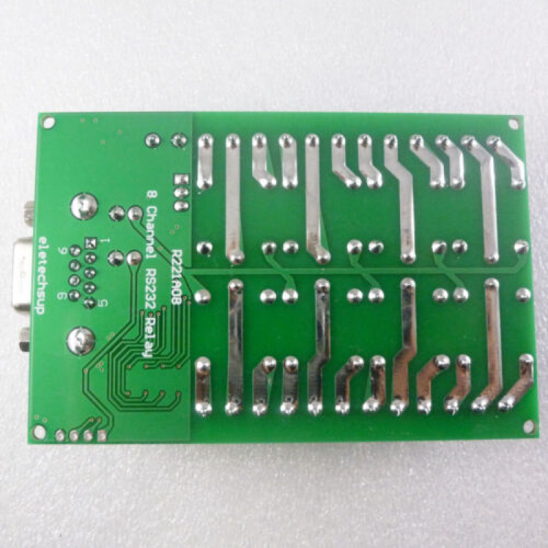 R221A08 8CH 12V RS232 Serial port Relay Module Switch Board for PLC Lamp LED Smart home