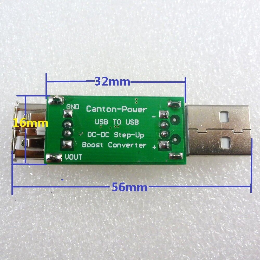 DC-DC USB 5V to 6V 9V 12V 15V Adjustable Step-Up Boost Converter Voltage Module