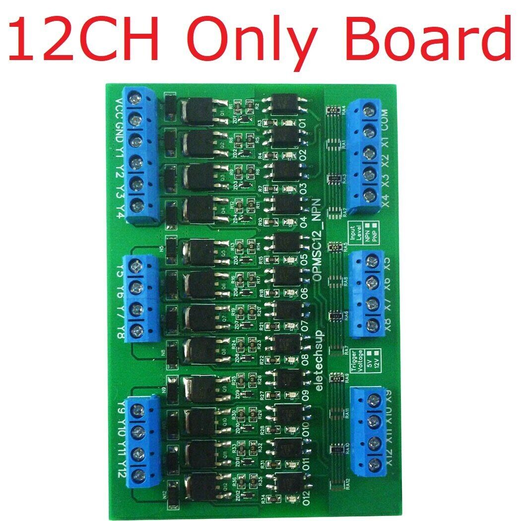 OPMSA04 OPMSB08 OPMSC12 OPMSD16 4-16CH 3.3V-24V Digital Logic 5A MOS Solid State NPN PNP PLC Signal Amplifier