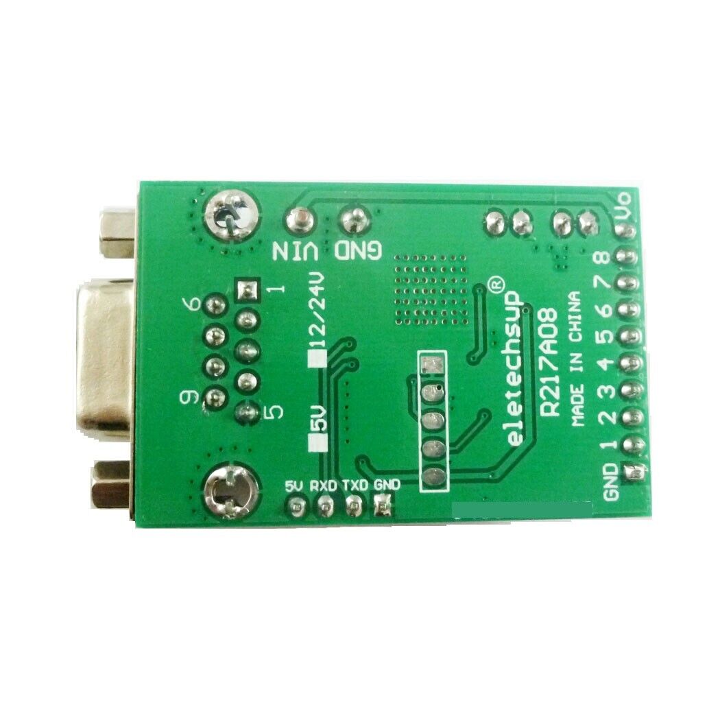 R217A08 5x 8ch 5V 12V 24V RS232 IO Control Switch Board Com DB9 Serial port
