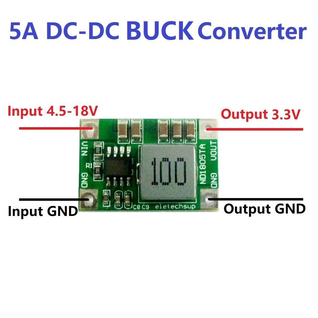 ND1805TA 5A DCDC Converter Step-Down Buck Module 4.5-18V to 3V 3.3V 3.7V 4.2V 5V 6V