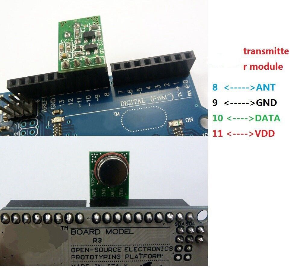 AK029Arduino Relay Kit 433MHz UART Remote Control Wireless Controler for MEGA2560