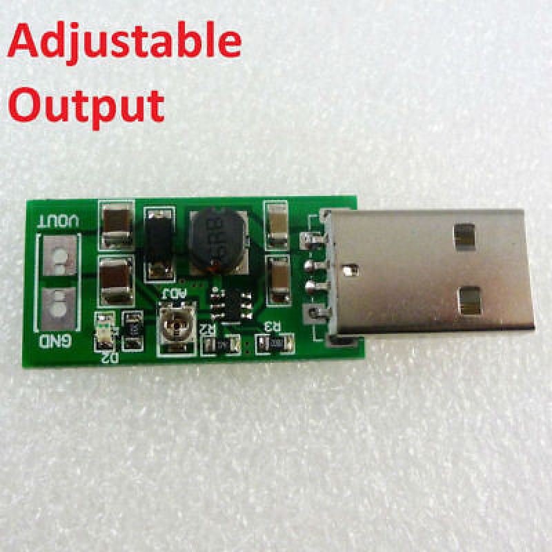 5V USB Input to 6-15V Adjustable Output DC DC Converter Step-up Boost Module