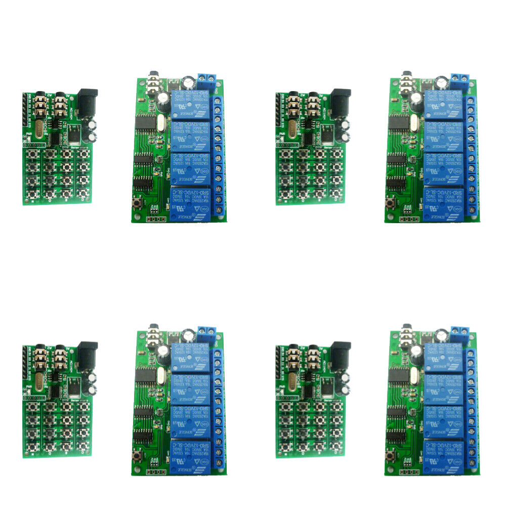 AD22B04 12V 4ch MT8870 DTMF Tone Signal Decoder Relay Phone Remote Control PLC