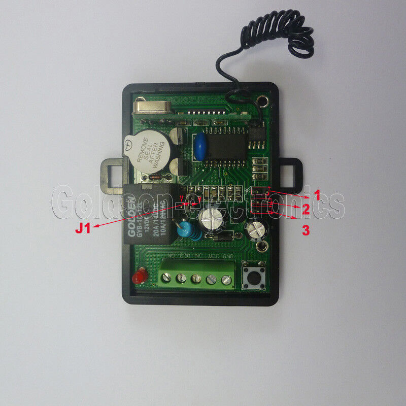 DC24V 1 Channel RF Wireless Remotes 433MHZ Rolling Code HCS301 Relay Receiver