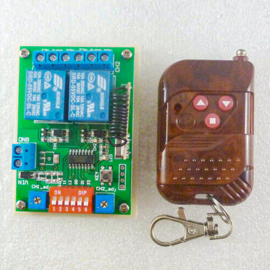 CE029A DC12V ASK RF Wireless Delay Relay timer & 3 Button EV1527 Remote Controlle