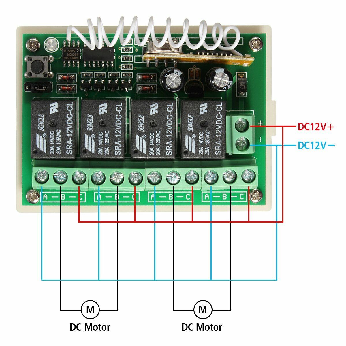 AK020 TB195 4 CH PT2262 Transmitter Control Relay Receiver Kits for Arduno MCU Relay Switch