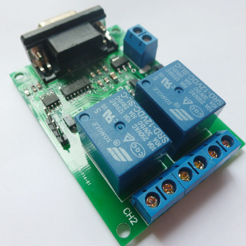 TB351 YC065 4Ch PC RS232 Relay Board UART COM Serial Ports Control Intelligent switch motor