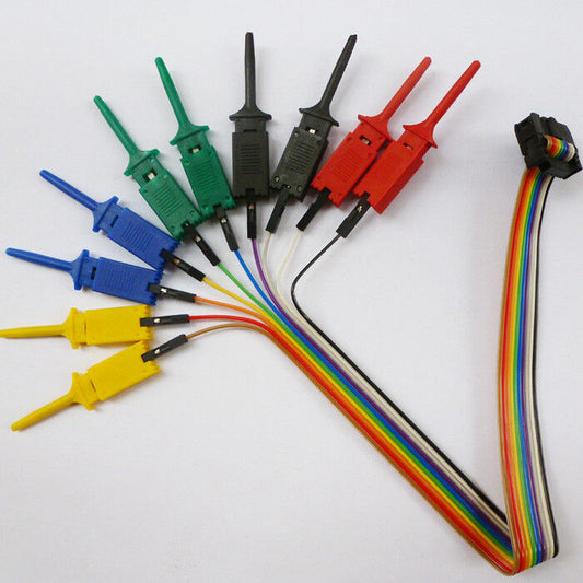 TB158 2x5 JTAG IDC to 2.54MM DuPont Cable + 10x USB Logic Analyzer IC PCB Test Clip