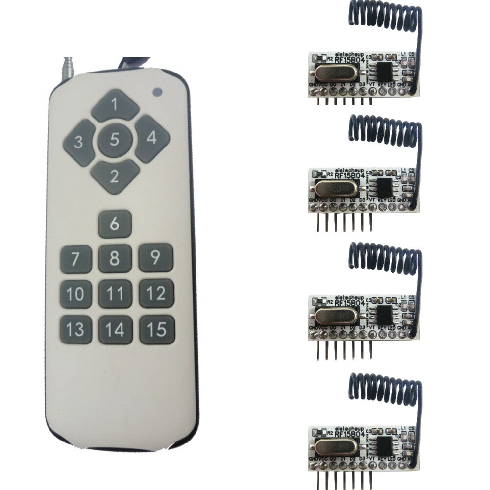 RF15B04 15CH Remote VS 4 135uA Low-Power -117dBm 5V TTL Decoding RF ASK For Arduino MCU