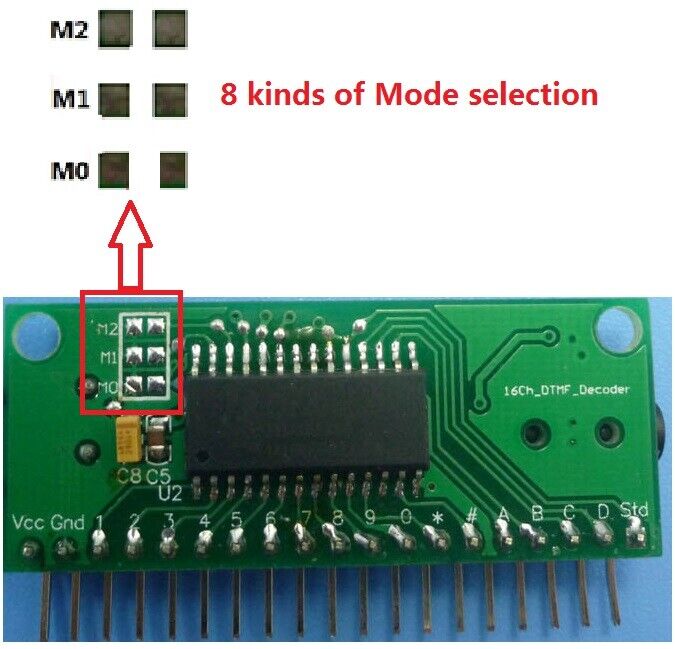 AE11A04 16 Channels Keypad DTMF Generator Module Audio Encoder Transmitter Decod