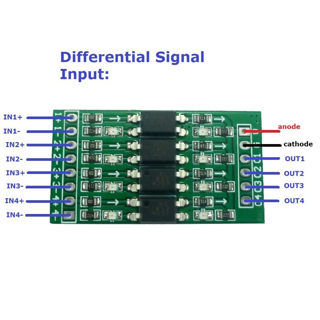 OP71A04 4 CH 12V to 3.3V Digital Logic Level Conversion Photoelectric Isolation