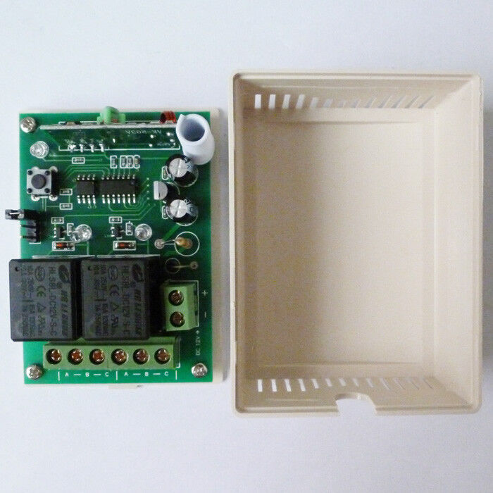 AK019 2 Switch EV1527 Encoder Keyfob 2 Ways Relay Receiver Controller 433.92MHZ DC12V