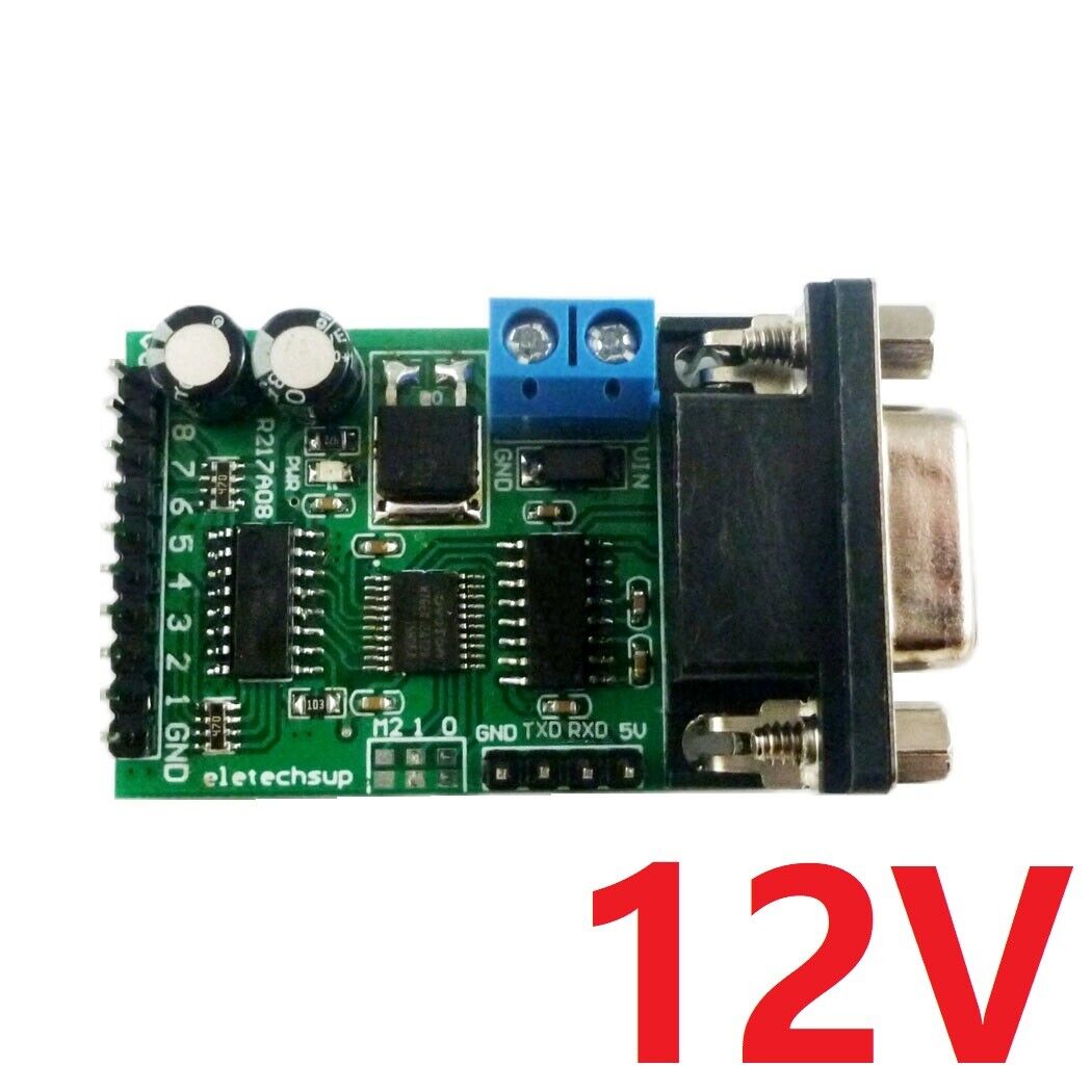 R217A08 5x 8ch 5V 12V 24V RS232 IO Control Switch Board Com DB9 Serial port