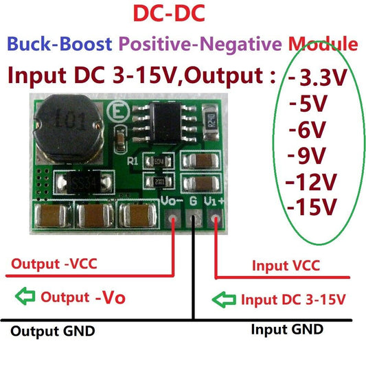 DD0315NA 300mA +3~+15V to-3.3v ~-15V Boost-Buck input +Voltage output -Voltage Converter