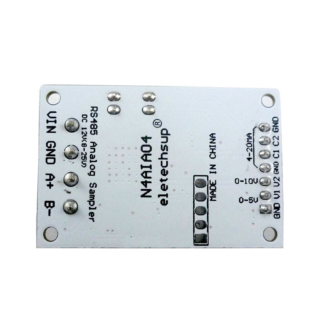 N4AIA04 DC 12V 4-20mA 0-5V 0-10V Voltage Signal Acquisition RS485 Modbus RTU Module
