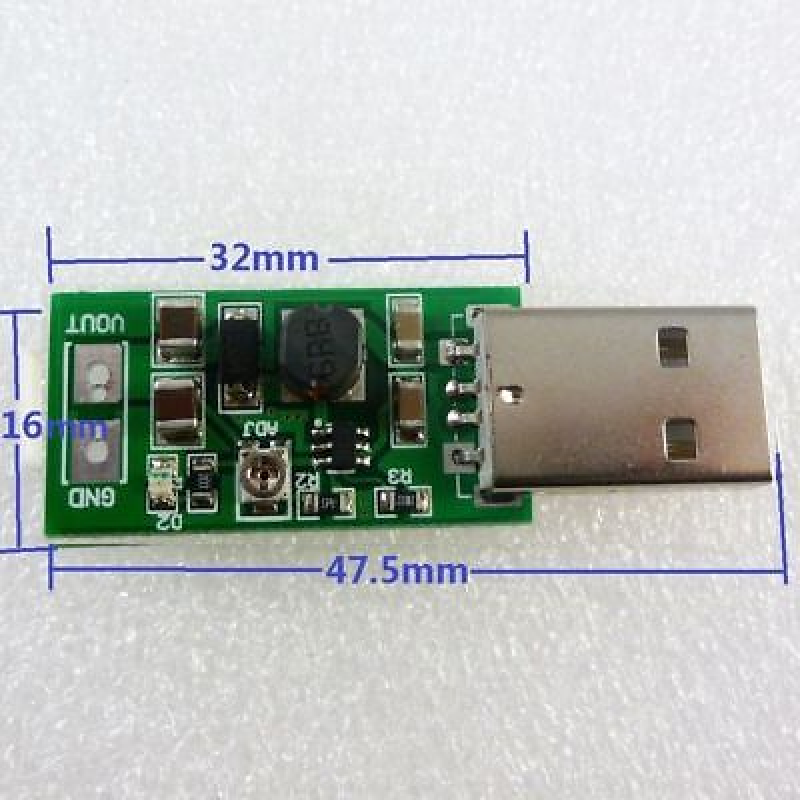 TB414 5V USB Input to 6-15V Adjustable Output DC DC Converter Step-up Boost Module