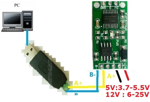 R46CA01 DS18B20 RS485 RS232 TTL Com UART Temperature Acquisition Sensor Modbus RTU for Arduiuo PC PLC MCU