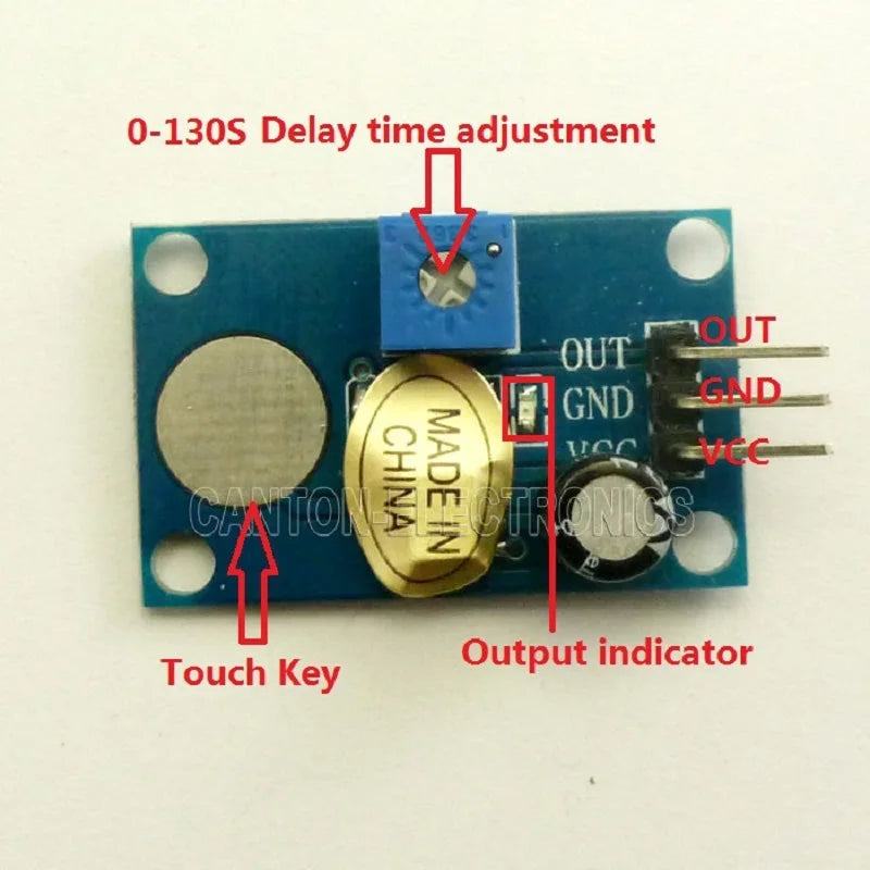 TB409 TB408 DC 12V Trigger Touch Sensor Key Adjustable Time Delay Relay Switch Kit for LED Motor Car