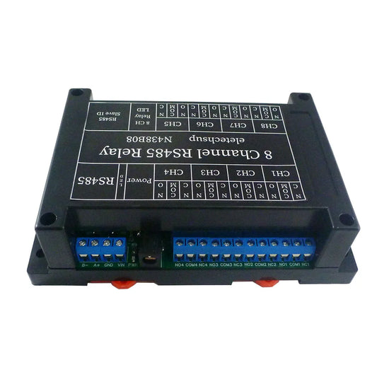N438B08 DC 12V 8Ch RS485 Bus Modbus RTU Relay Module with TVS protected