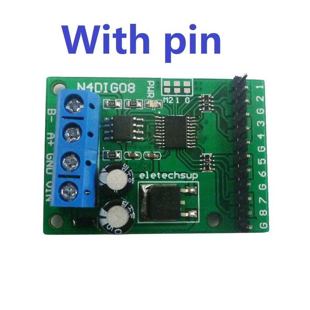 N4DIG08 8ch Input/Output UART RS485 Modbus RTU Controller PLC Expansion board for Arduiuo MEGA NANO STM32 AVR PIC