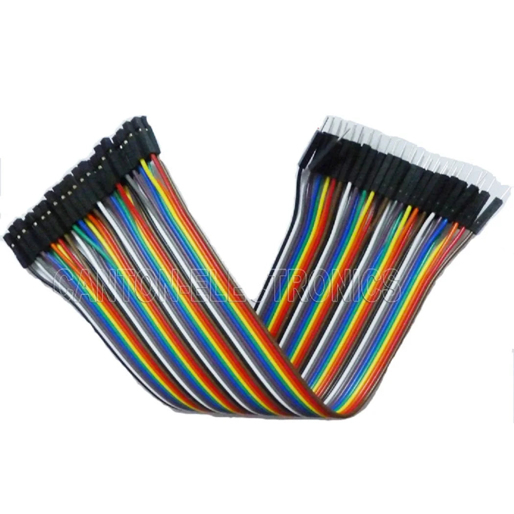 TB028 40 Roots 1 Row Colourful Wire Jumper Wire 2.54mm 1P-1P Compatible-Dupont Cable for Arduiuo MEGA PRO MINI FPGA CPLD