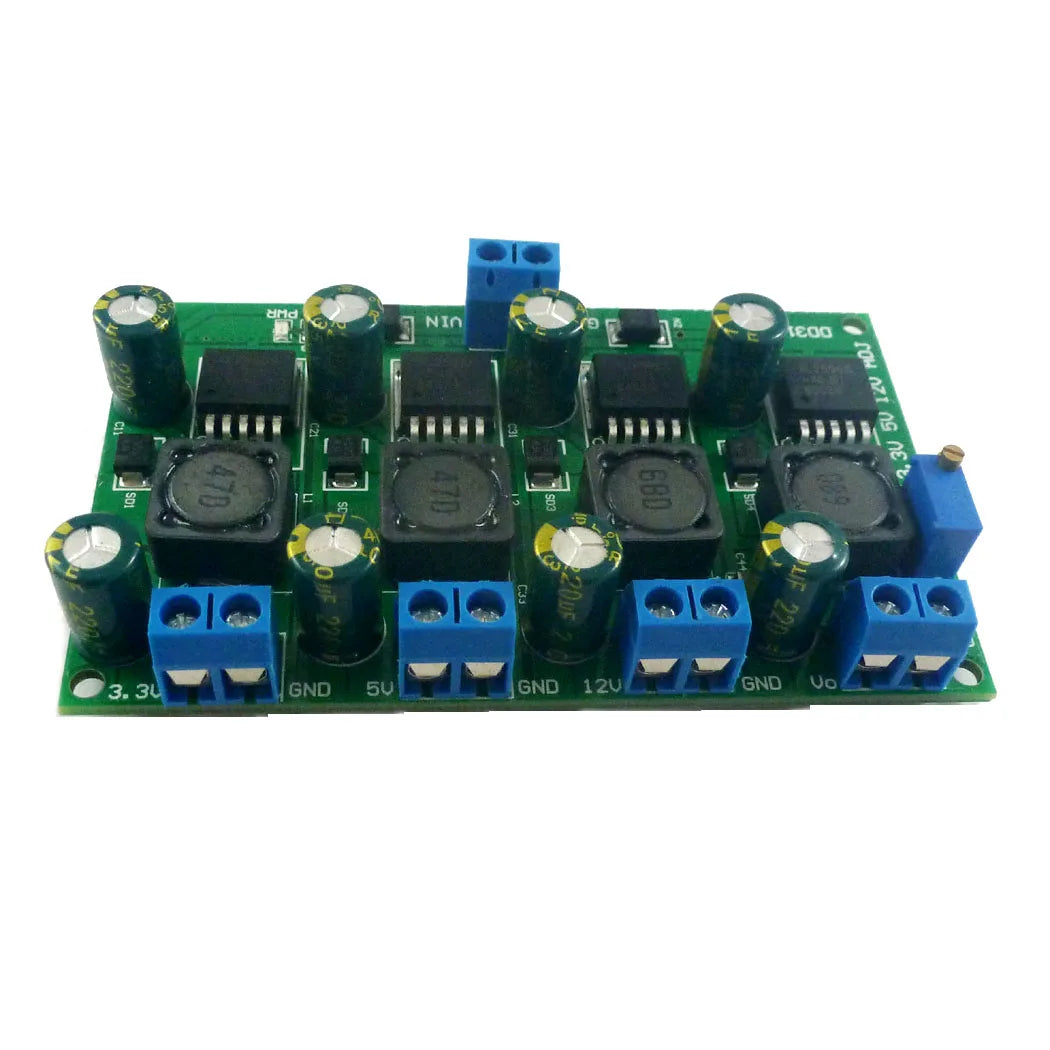DD31AJQA 3A 4 Channels Multiple Switching Power Supply Module 3.3V 5V 12V ADJ Adjustable Output DC DC Step-Down Buck Converter Board