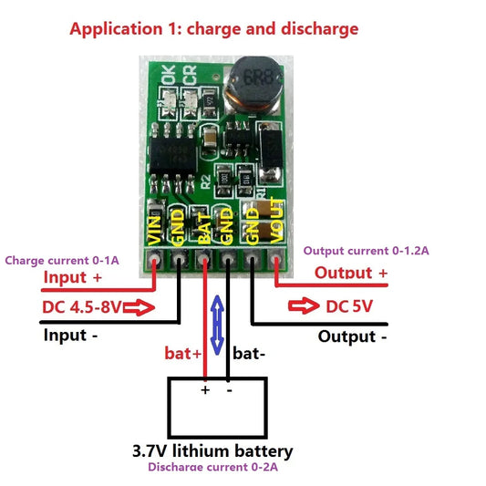DD05CVSA 6W 5V 6V 9V 12V UPS mobile power Diy Board Charger & Step-up DC DC Converter Module for 18650 lithium battery