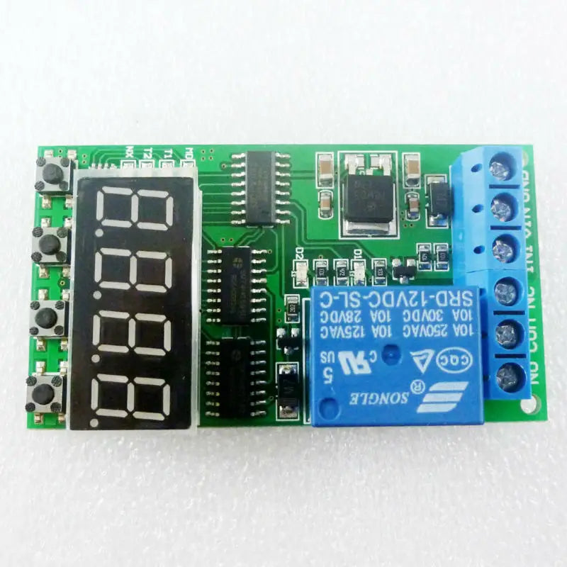 IO22C01 DC 12V High-Trigger Multifunction Self-lock Relay PLC Cycle Timer Module Delay Time Switch