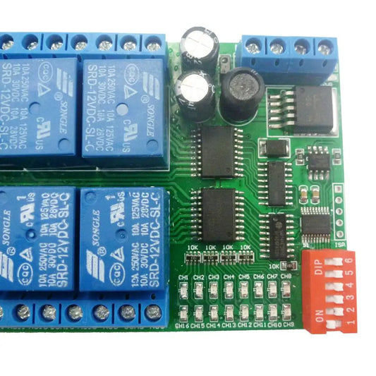R421B16 16 Channel DC 12V RS485 Relay Module Modbus RTU 485 Remote Control Switch Board for PLC PTZ Camera Motor