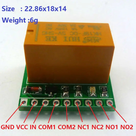 DR21A01 DR21B01 DR21C01 DR2101 DC 5V 12V DPDT Signal Relay Module Dual Channel selector switch Board for LED MCU Motor Toy car boat model aircraft