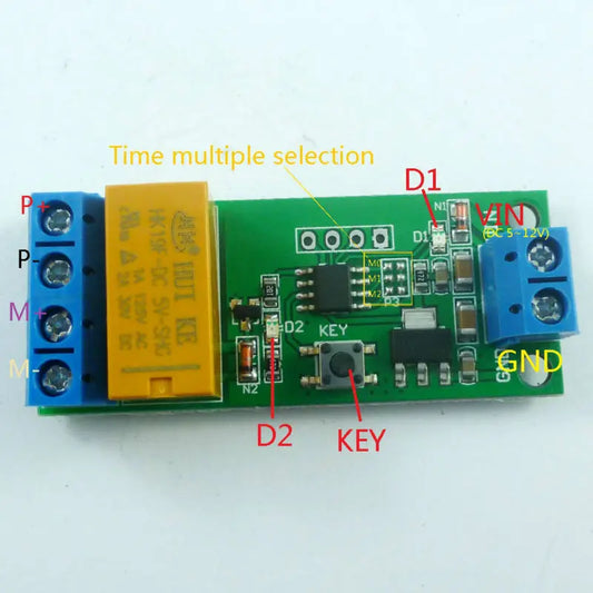 DC 5V 6V 9V 12V Motor Reversible Controller Time adjustable Delay Relay Switch 2A Drive current 5000s 0.1setp