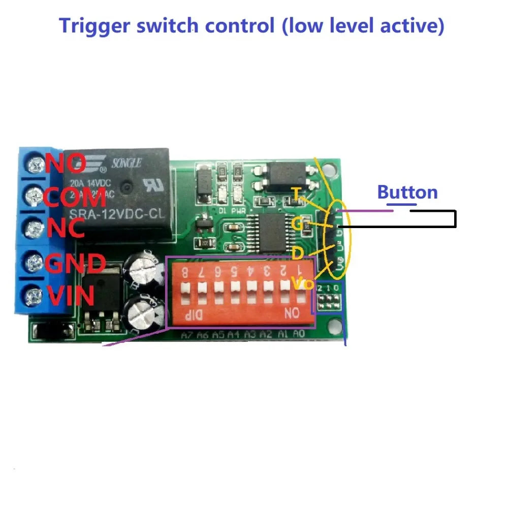 IR22A01 DC 12V Self-lock Relay PLC Cycle Timer Module Delay Time Switch for PIR Microwave radar Infrared Vibration Touch sensor