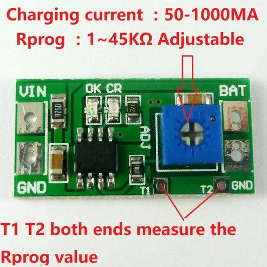 DD07CRTA 50-1000MA Adjustable 3.7V 4.2V Li-ion Rechargeable lithium Battery Charger Module replace TP4056