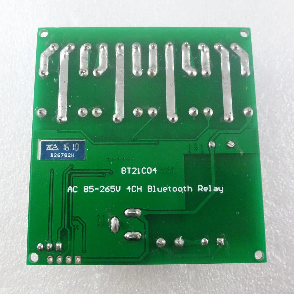 BT21C04 AC 110V 120V DC 5V 4 Channel Bluetooth-compatible Relay Switch for Android app Wireless Remote Controller