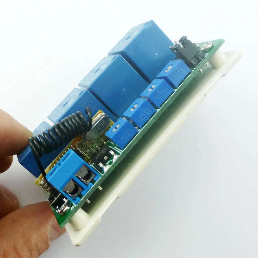 RF22A04 433M DC 12V 4Ch Timer RF Wireless Controller Delay Relay Learning code Switch for EV1527 PT2262 ASK OOK Remote control