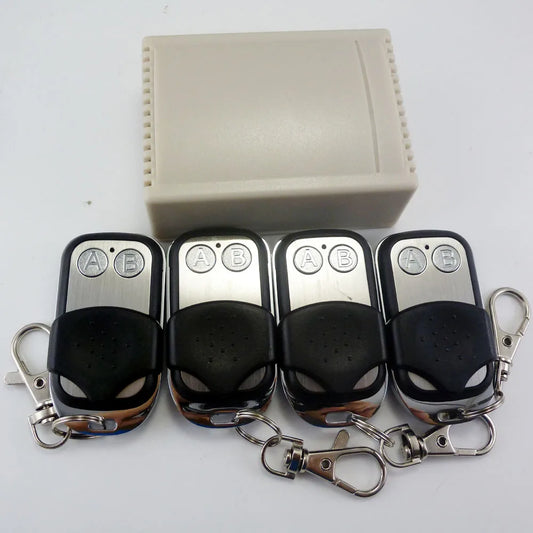 CE029A Smart Home Wireless remote control switch 4x Transmitter + 1x Receiver kit RF Module for Electric door gate LED Motor 433.92M