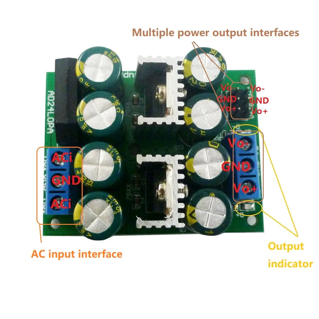 AD24LOPA AC to DC +-5V 12V 15V 78xx 79xx Dual Linear LDO Converter 12W Single-phase isolated AC 220V to AC 9V 15V 18V Power Transformer