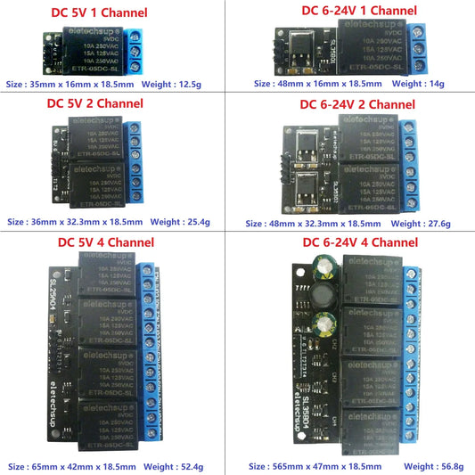 SL35B01 SL35B02 SL25A04 5V-24 1-4CH Flip-Flop Relay Module Bistable Self-locking Trigger Time Switch Turn on/off PLC Board