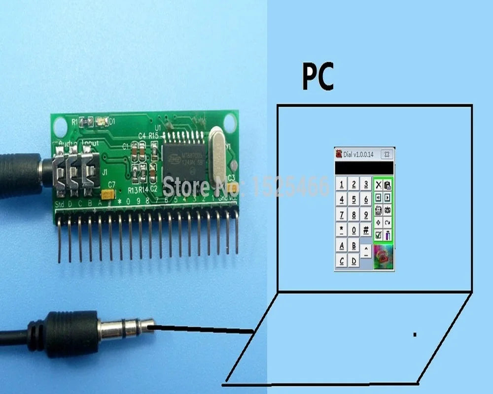 CE004 16 Channel DTMF MT8870 Audio Decoder Phone Voice Decoding Controller for Smart Home Automation Relay Module
